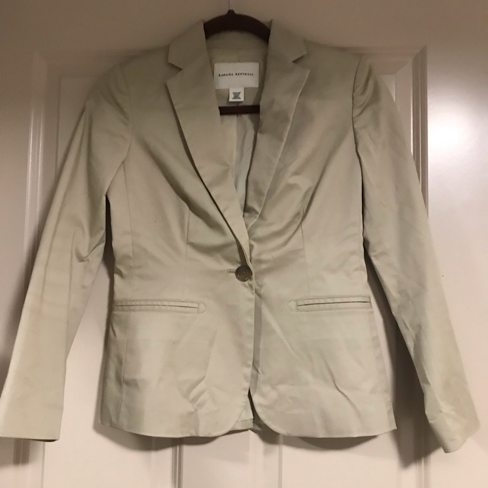 banana republic camel blazer